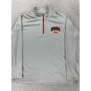 Nebraska‎ Cornhuskers Champion 1/4 Zip Pullover (Men's XL) Gray
